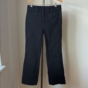 Talbots black Utility Denim Jeans sz 6 Flare Leg EUC Anthropologie